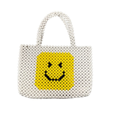 SMILEY BEADED BAG