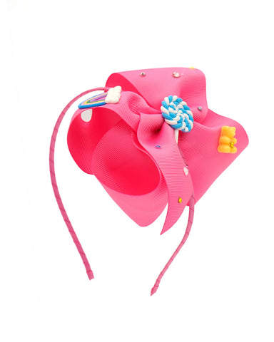 GROGRAIN BOW CHARM HEADBAND