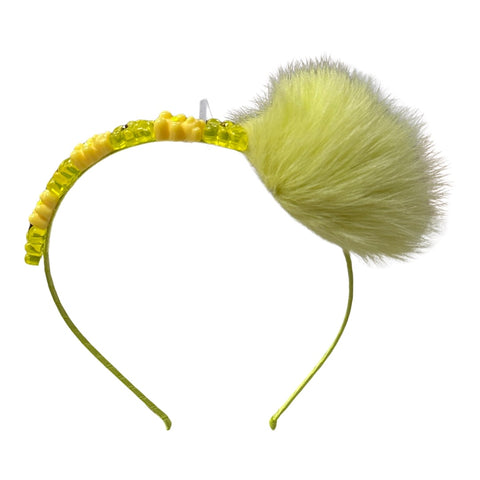 FUR POM POM GUMMY BEAR HEADBAND