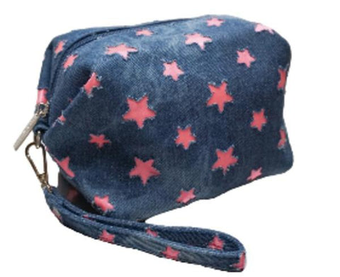 DENIM STAR MAKE UP POUCH